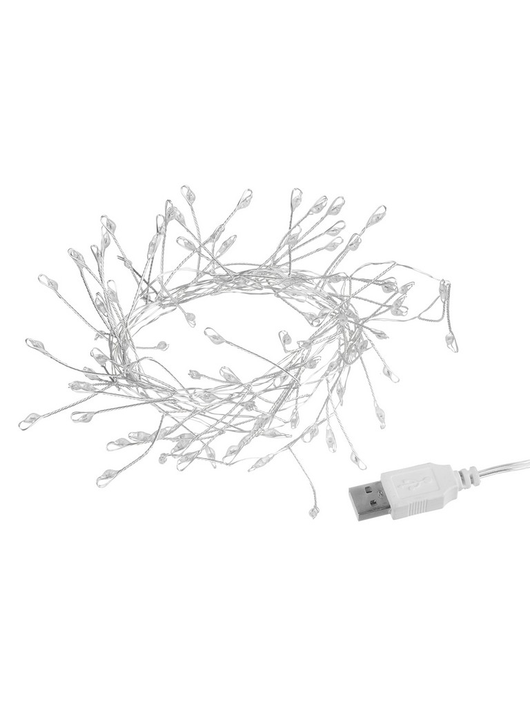 Гирлянда светодиодная "Самоцветы" 100LED, 2 м, RGB, USB, IP20, TDM