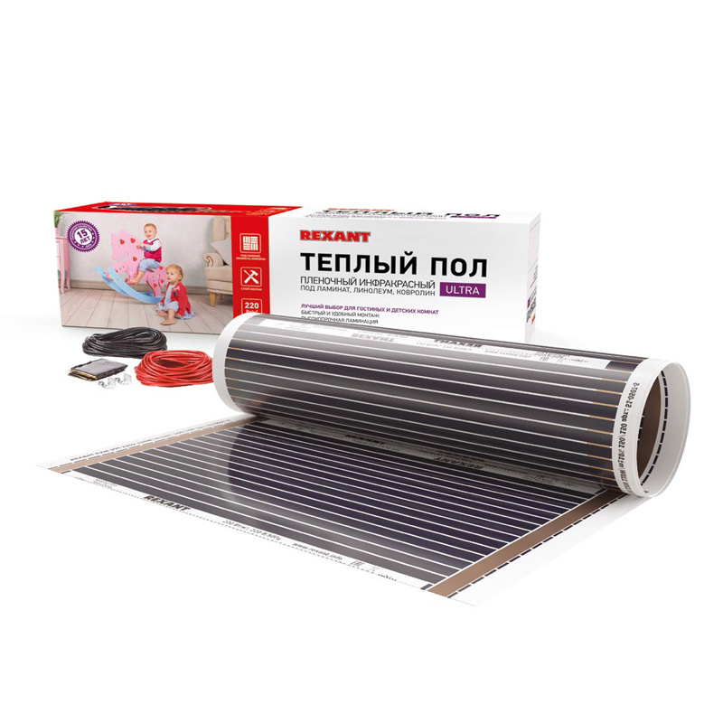 Пленочный теплый пол Ultra RXM 220 3,5м, 0,5х7м, 770Вт REXANT