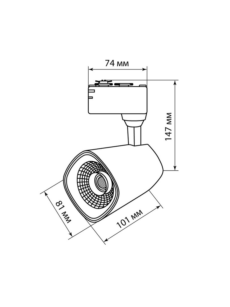 Светильник трековый однофазный LED TRL-02-035-NW 35 Вт, 24°, 4000 К, 90 Ra, белый, TDM
