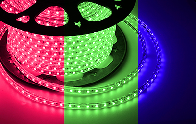 Лента светодиодная 220В, SMD5050, 60 LED/м, RGB, 13х8мм, без установочного набора, IP67 NEON-NIGHT