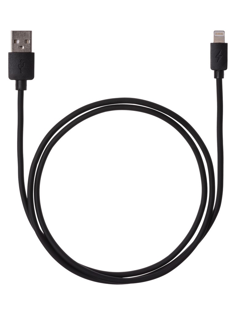 Дата-кабель, ДК 3, USB - Lightning, 1 м, черный, TDM