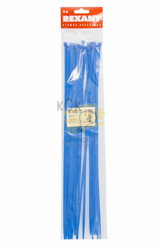 Хомут nylon 400x4,8 мм 25 шт. синий REXANT