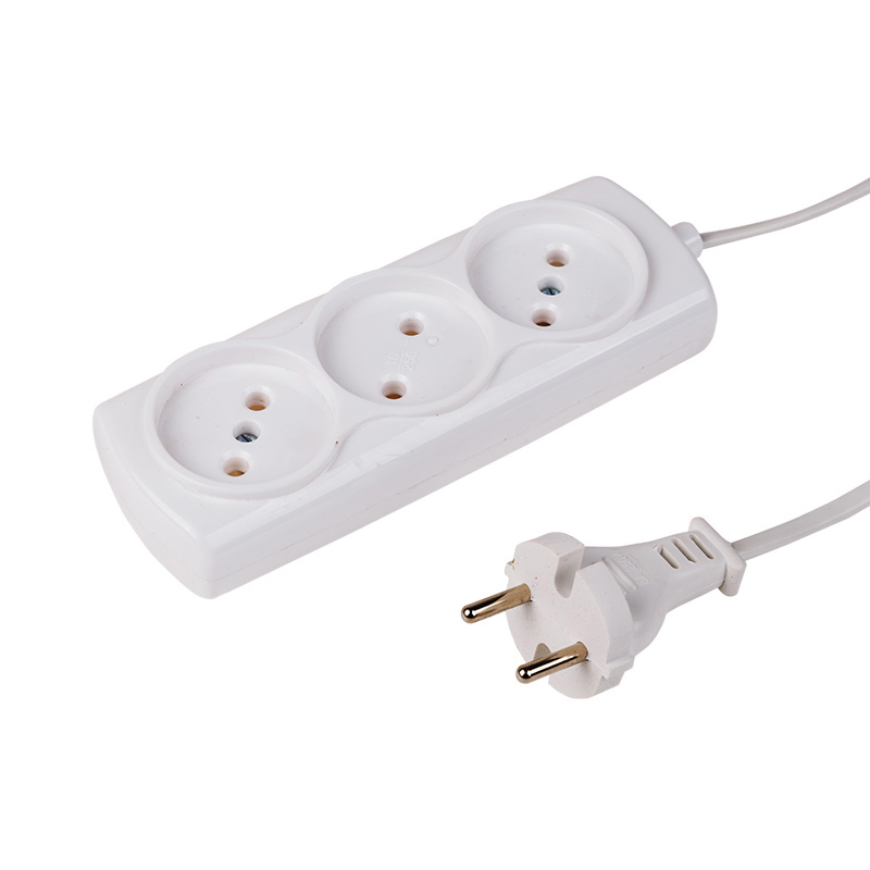 Удлинитель STANDARD 3 гнезда, 3м, 2х0,75мм, б/з, белый PROconnect